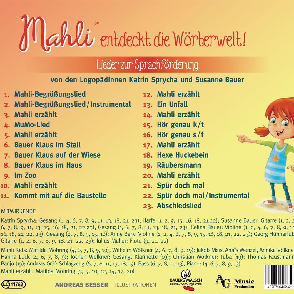 Audio-CD - Mahli entdeckt die Wörterwelt! - Lieder zur Sprachförderung